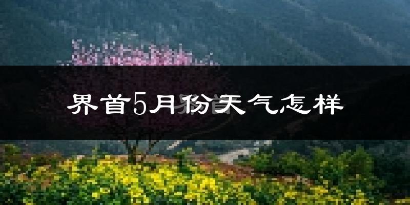 界首市5月份天气如何?很热吗?