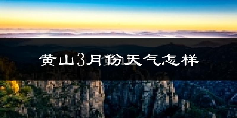 黄山3月份天气如何?冷吗?