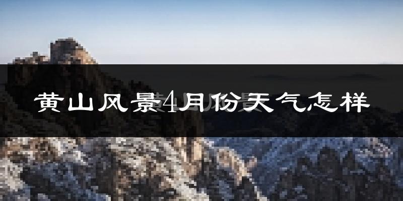黄山风景4月份天气怎样?黄山风景四月冷吗?