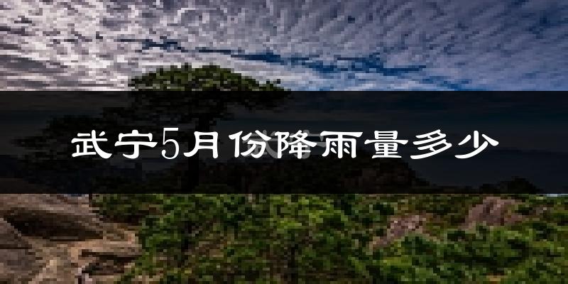 武宁5月份降雨量多少?武宁五月下雨多吗?