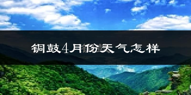 铜鼓县4月份天气如何?冷热情况怎么样?