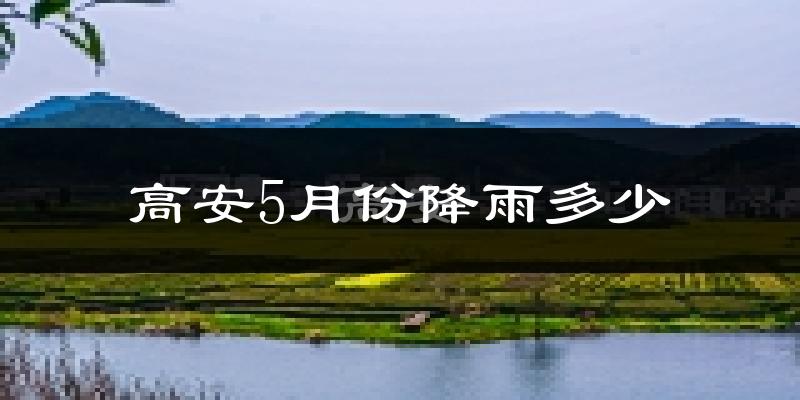 高安5月份降雨多少?