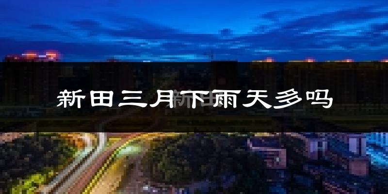 新田三月下雨天多吗?新田3月份降雨量多少?