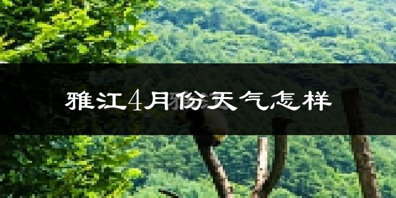 雅江县4月份天气如何?冷吗?