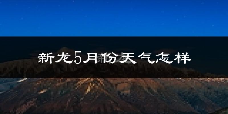 新龙县5月份天气如何?很冷吗?