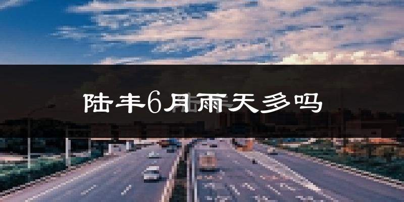 陆丰6月雨天多吗?