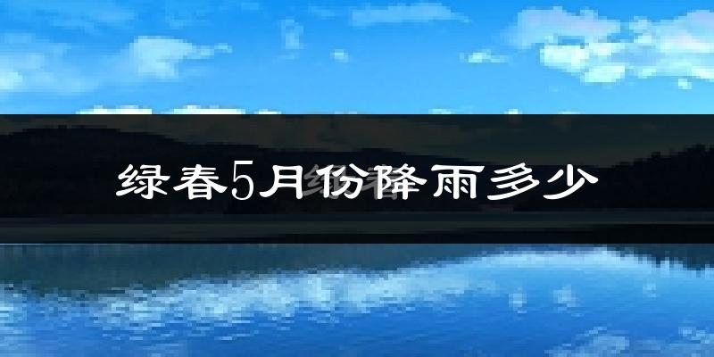 绿春5月份降雨多少?