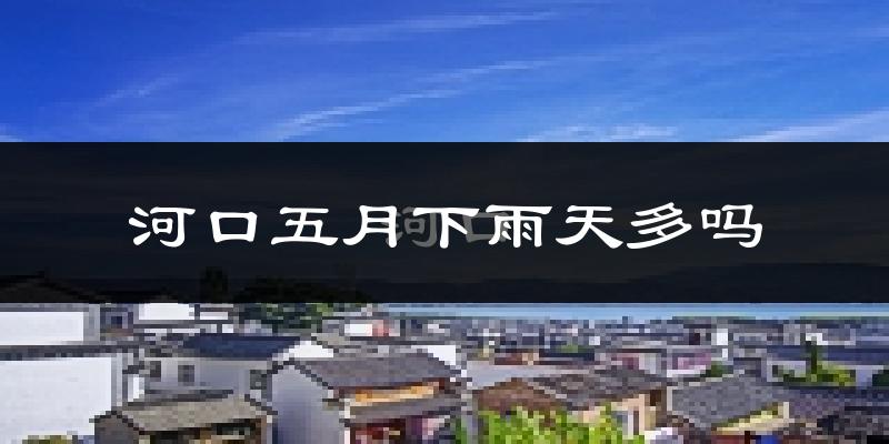 河口五月下雨天多吗?河口5月份降雨量多少?