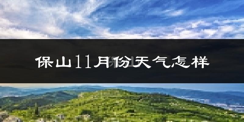 保山11月份天气怎样?保山十一月冷吗?