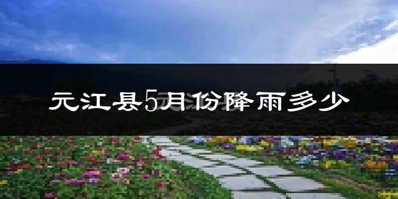 元江县5月份降雨多少?