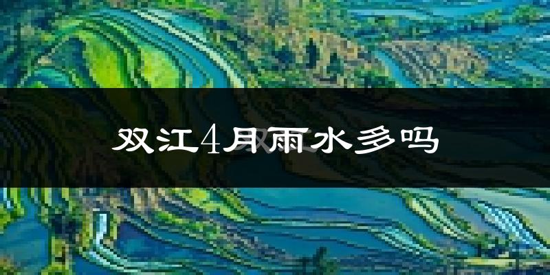 双江4月雨水多吗?