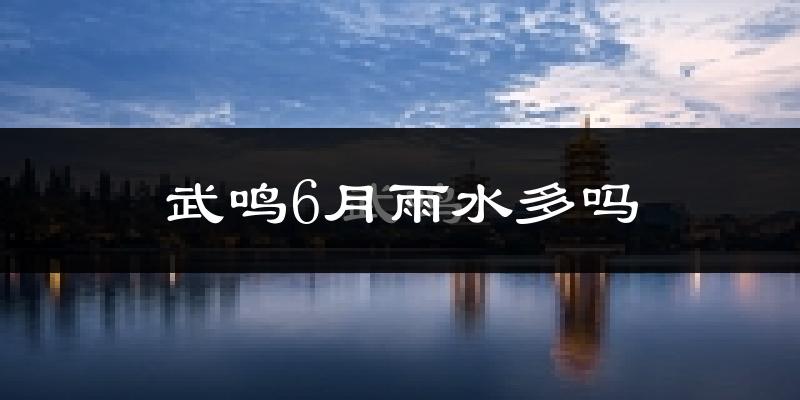 武鸣6月雨水多吗?