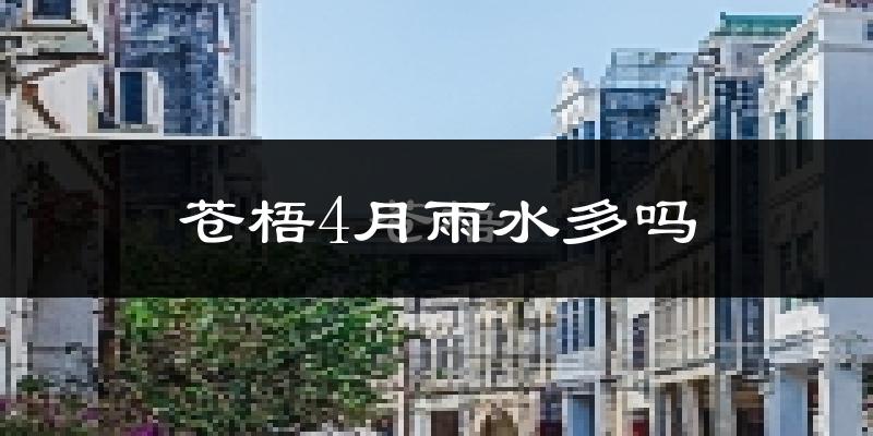 苍梧4月雨水多吗?