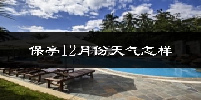 保亭12月份天气怎样?保亭十二月冷不冷?